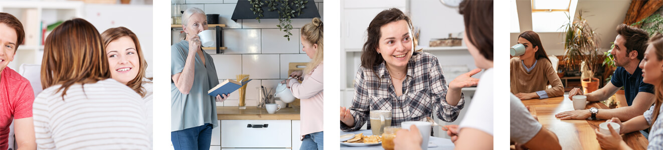 Menschen verbringen ihren Alltag gemeinsam.